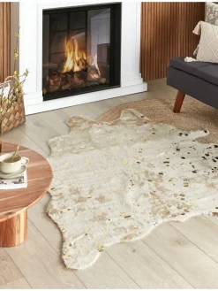 Schaffell BOGONG in Beige/Gold - (W) 130 x (H) 1 x (L) 170 cm