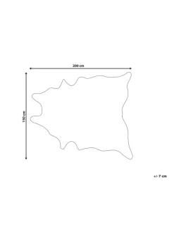 Schaffell BOGONG in Braun/Schwarz/Weiß - (W) 150 x (H) 1 x (L) 200 cm