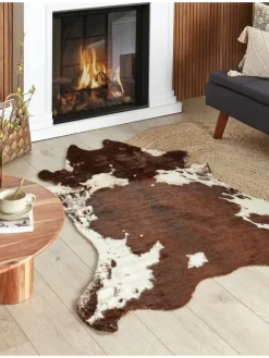 Schaffell BOGONG in Braun/Weiß - (W) 130 x (H) 1 x (L) 170 cm