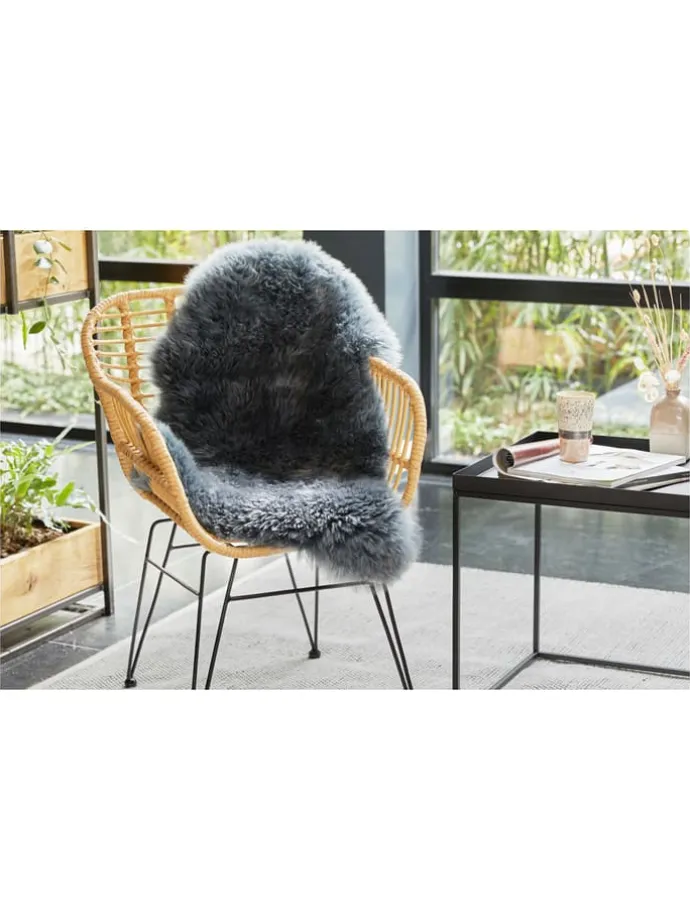 Schaffell in Anthrazit - (L)100 x (B)70 cm