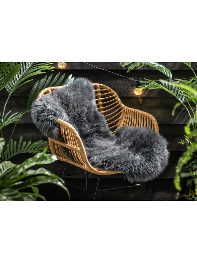 Schaffell in Anthrazit - (L)100 x (B)70 cm