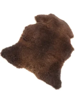 Schaffell in Dunkelbraun