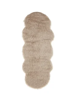 Schaffell MAMUNGARI in Beige - (W) 60 x (H) 6 x (L) 180 cm