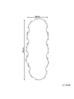 Schaffell MAMUNGARI in Schwarz - (W) 60 x (H) 6 x (L) 180 cm