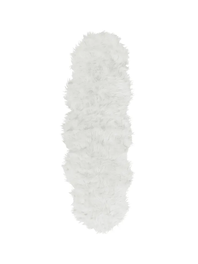 Schaffell MAMUNGARI in Weiß - (W) 60 x (H) 6 x (L) 180 cm