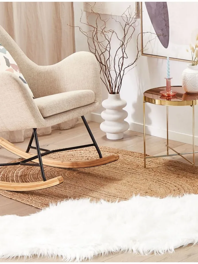 Schaffell MAMUNGARI in Weiß - (W) 60 x (H) 6 x (L) 180 cm