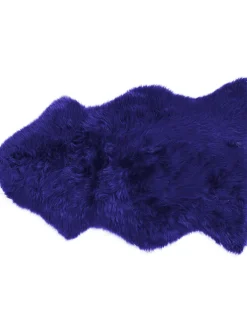 Schaffell ULURU in Blau - (W) 65 x (H) 8 x (L) 100 cm