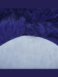 Schaffell ULURU in Blau - (W) 65 x (H) 8 x (L) 100 cm