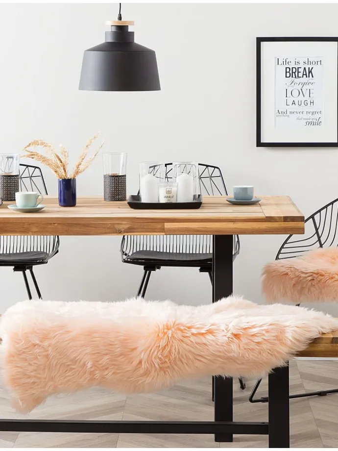 Schaffell ULURU in Rosa - (W) 65 x (H) 8 x (L) 100 cm