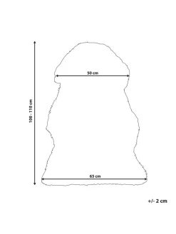 Schaffell ULURU in Rot - (W) 65 x (H) 8 x (L) 100 cm