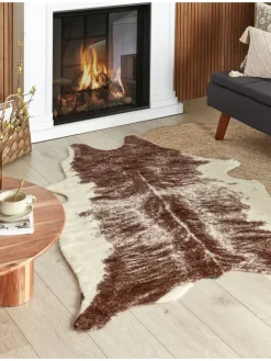 Schaffell ZEIL in Braun/Beige - (W) 130 x (L) 170 cm