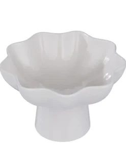 Schale LOUISE mit Fuß in Creme