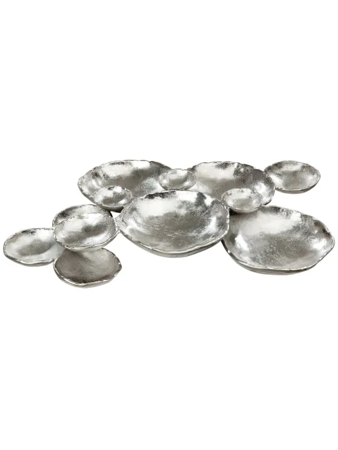 Schale "Multiple" in Silber - H. 8 cm - B. 75 cm
