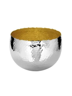 Schale "Sefa" in Silber/ Gold - H. 18,5 cm - D. 25,5 cm