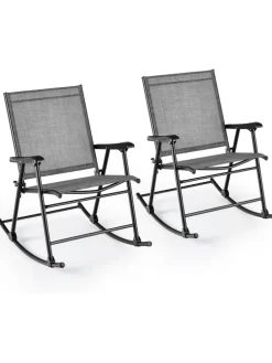 Schaukelstühle 2er Set in Grau
