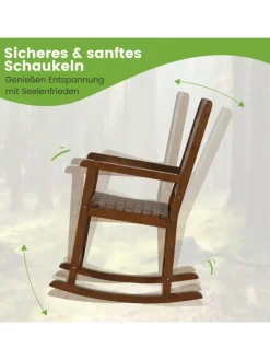 Schaukelstuhl In- & Outdoor in Braun