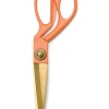 Schere "Poppy: in Orange/ Gold - (L)19,7 cm