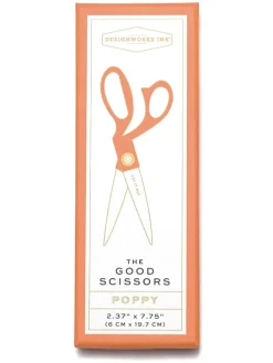 Schere "Poppy: in Orange/ Gold - (L)19,7 cm