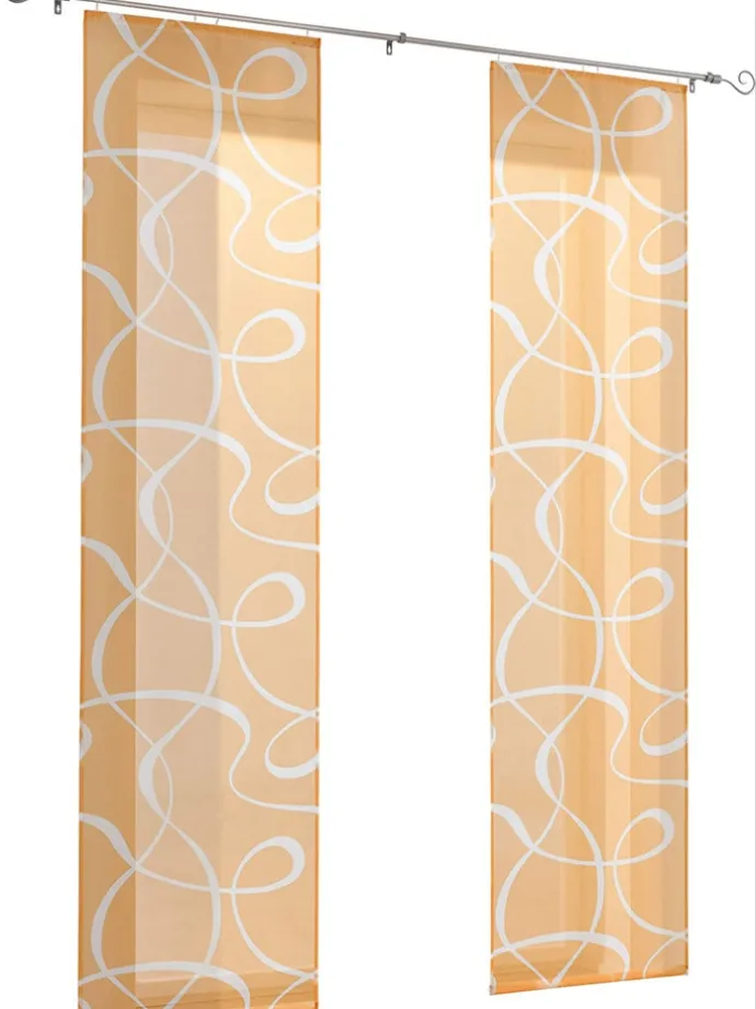 Schiebevorhang in Orange