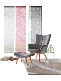 Schiebevorhang in Rosa