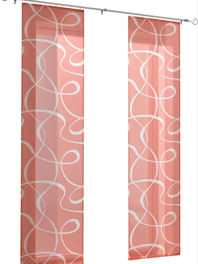 Schiebevorhang in Rot