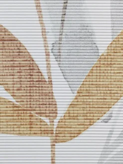 Schiebevorhang in Weiß/ Beige