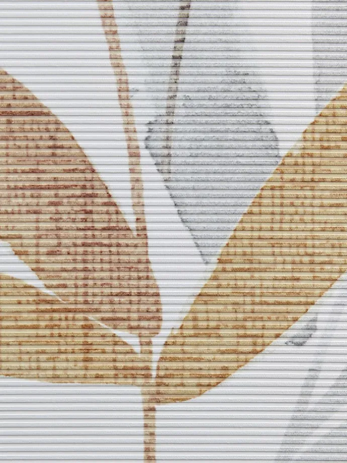 Schiebevorhang in Weiß/ Beige