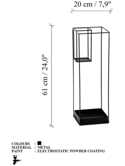 Schirmständer in Schwarz - (B)20 x (H)61 cm