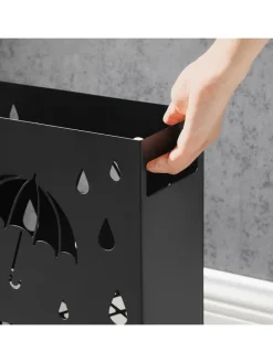 Schirmständer in Schwatz - (B)28 x (H)41 x (T)12 cm