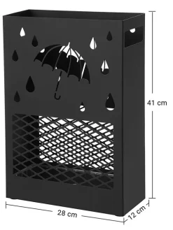 Schirmständer in Schwatz - (B)28 x (H)41 x (T)12 cm
