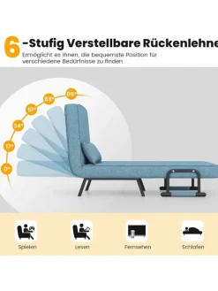 Schlafsessel Klappbar in Türkis
