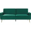 Schlafsofa VETTRE in Grün/Gold - (W) 210 x (H) 88 x (L) 84 cm