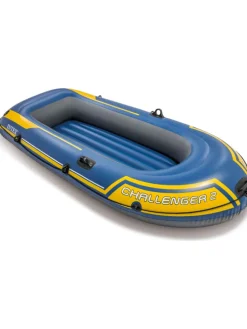 Schlauchboot in Dunkelblau/ Gelb mit Zubehör - (L)236 x (B)114 cm