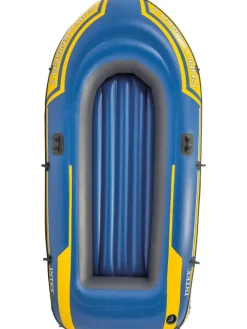 Schlauchboot in Dunkelblau/ Gelb mit Zubehör - (L)236 x (B)114 cm