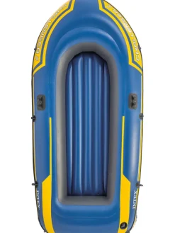 Schlauchboot in Dunkelblau/ Gelb mit Zubehör - (L)236 x (B)114 cm