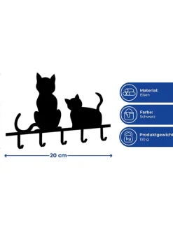 Schlüsselboard in Schwarz - (B)20 x (H)15 cm