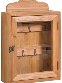 Schlüsselkasten in Hellbraun - (B)28 x (H)40 x (T)9,5 cm