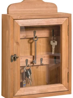 Schlüsselkasten in Hellbraun - (B)28 x (H)40 x (T)9,5 cm