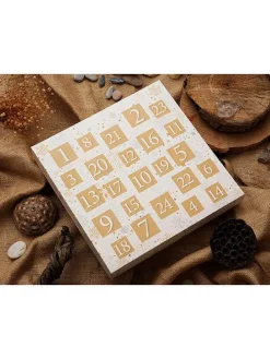 Schmuck-Adventskalender in Weiß/ Gold