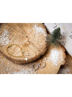 Schmuck-Adventskalender in Weiß/ Gold