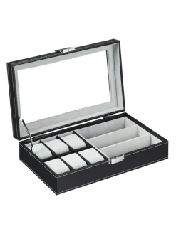 Schmuckaufbewahrung in Schwarz - (B)33 x (H)9 x (T)20,5 cm