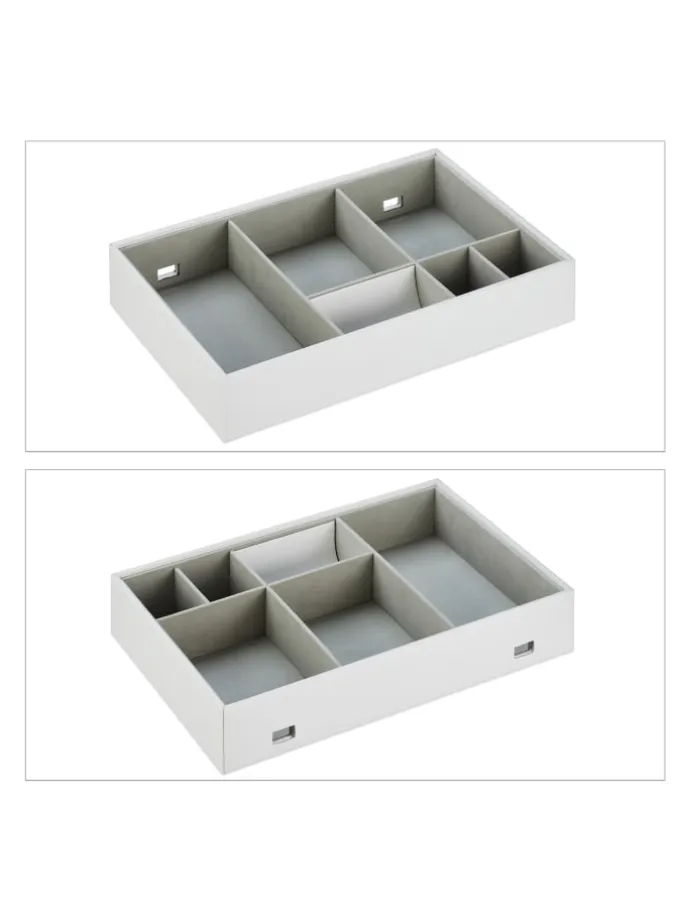 Schmuckaufbewahrung in Weiß - (B)32 x (H)7 x (T)22 cm