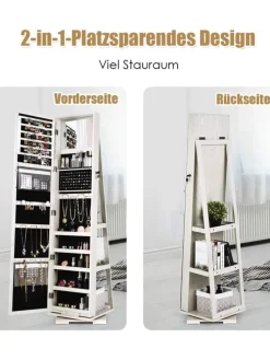 Schmuckaufbewahrung in Weiß