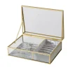 Schmuckbox "Clipo" in Transparent/ Gold - (B)16 x (H)8 cm