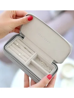 Schmucketui in Grau - (B)16 x (H)7 x (T)4,2 cm