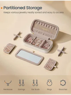 Schmucketui in Weiß - (B)20,5 x (H)6 x (T)10,5 cm