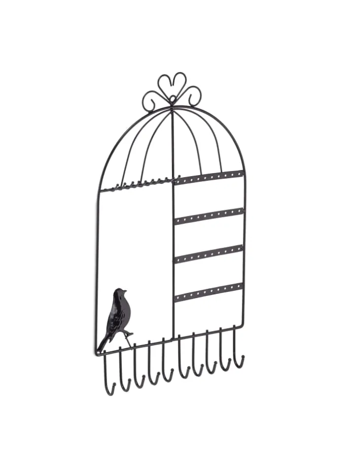 Schmuckhalter in Schwarz - (B)25,5x (H)44,5 x (T)4,5 cm