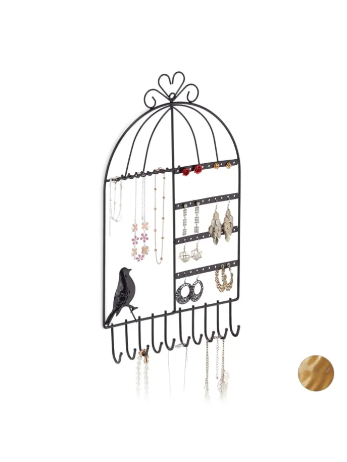 Schmuckhalter in Schwarz - (B)25,5x (H)44,5 x (T)4,5 cm