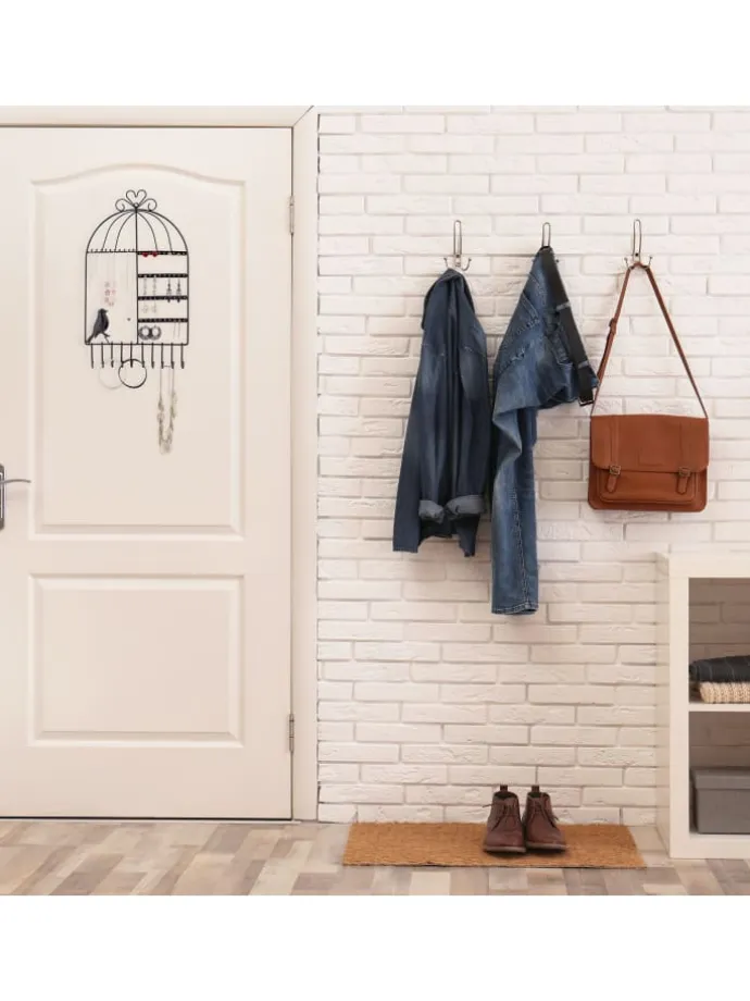 Schmuckhalter in Schwarz - (B)25,5x (H)44,5 x (T)4,5 cm