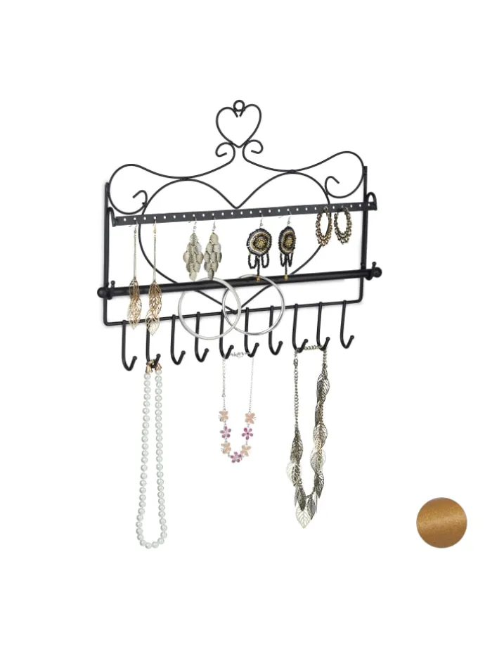 Schmuckhalter in Schwarz - (B)36,5x (H)30 x (T)3,5 cm